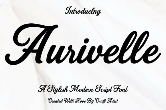 Aurivelle: A Modern Script Font for Elegant Branding