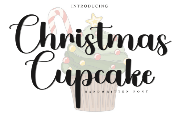 Christmas Cupcake Font for Handmade Holiday Creations