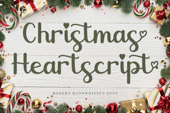Christmas Heartscript: A Festive Font for Branding Projects