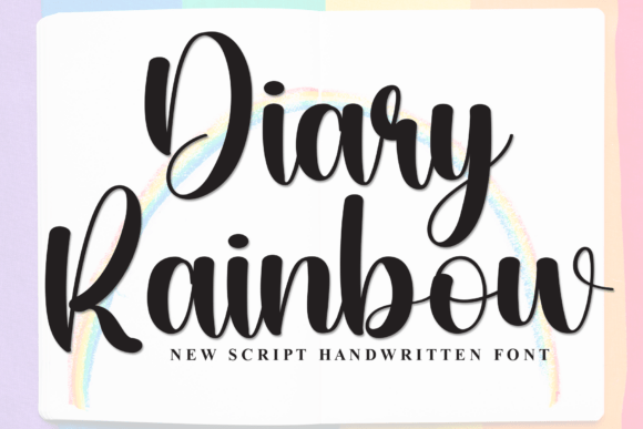 Diary Rainbow Font for Branding and Design