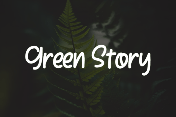 Green Story: A Contemporary Typeface for Digital Elegance