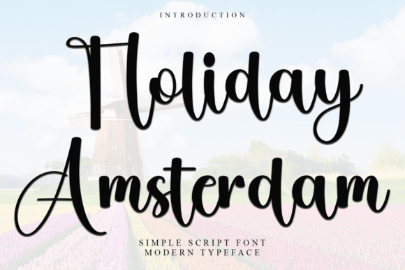 Holiday Amsterdam Font for Editorial Design