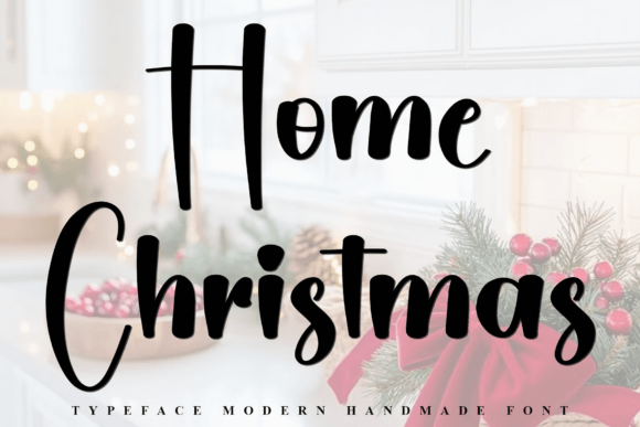 Home Christmas Font for Digital Design