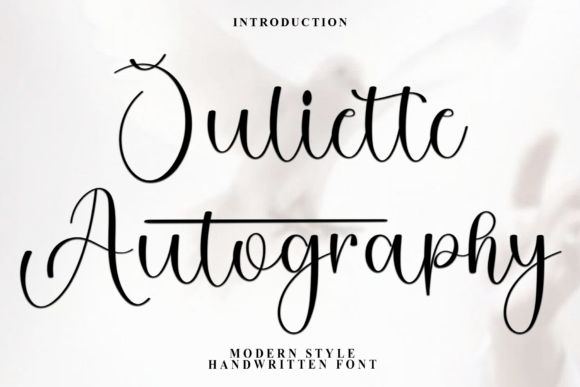Juliette Autography Font for Handmade Creations