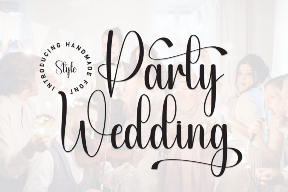 Party Wedding Font for Editorial Design