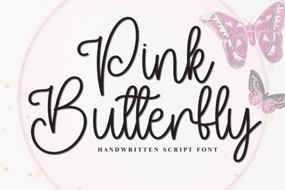 Pink Butterfly Font for Effortless Campaign Design