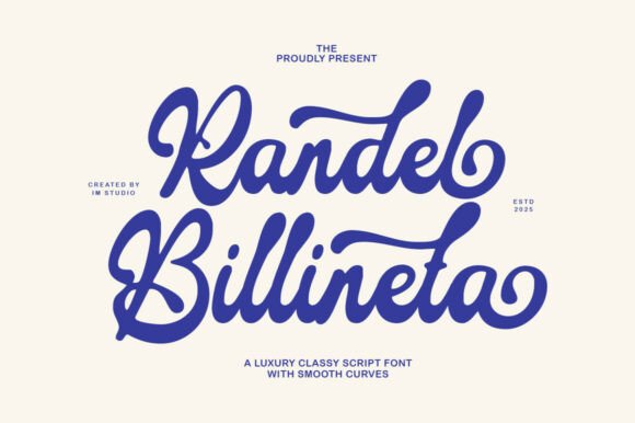 Randel Billineta Font for Handmade Creations