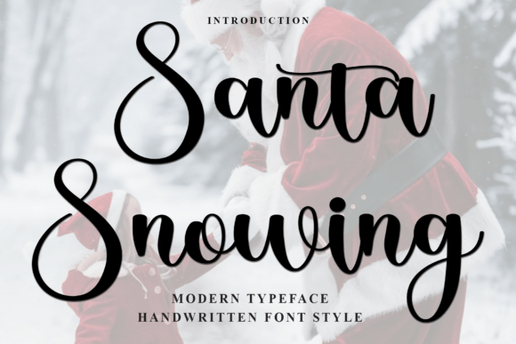 Santa Snowing Font for Web Design