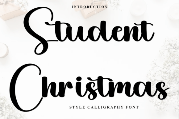 Student Christmas Font for Festive Branding