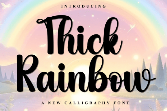 Thick Rainbow: A Festive Font for Enchanting Branding